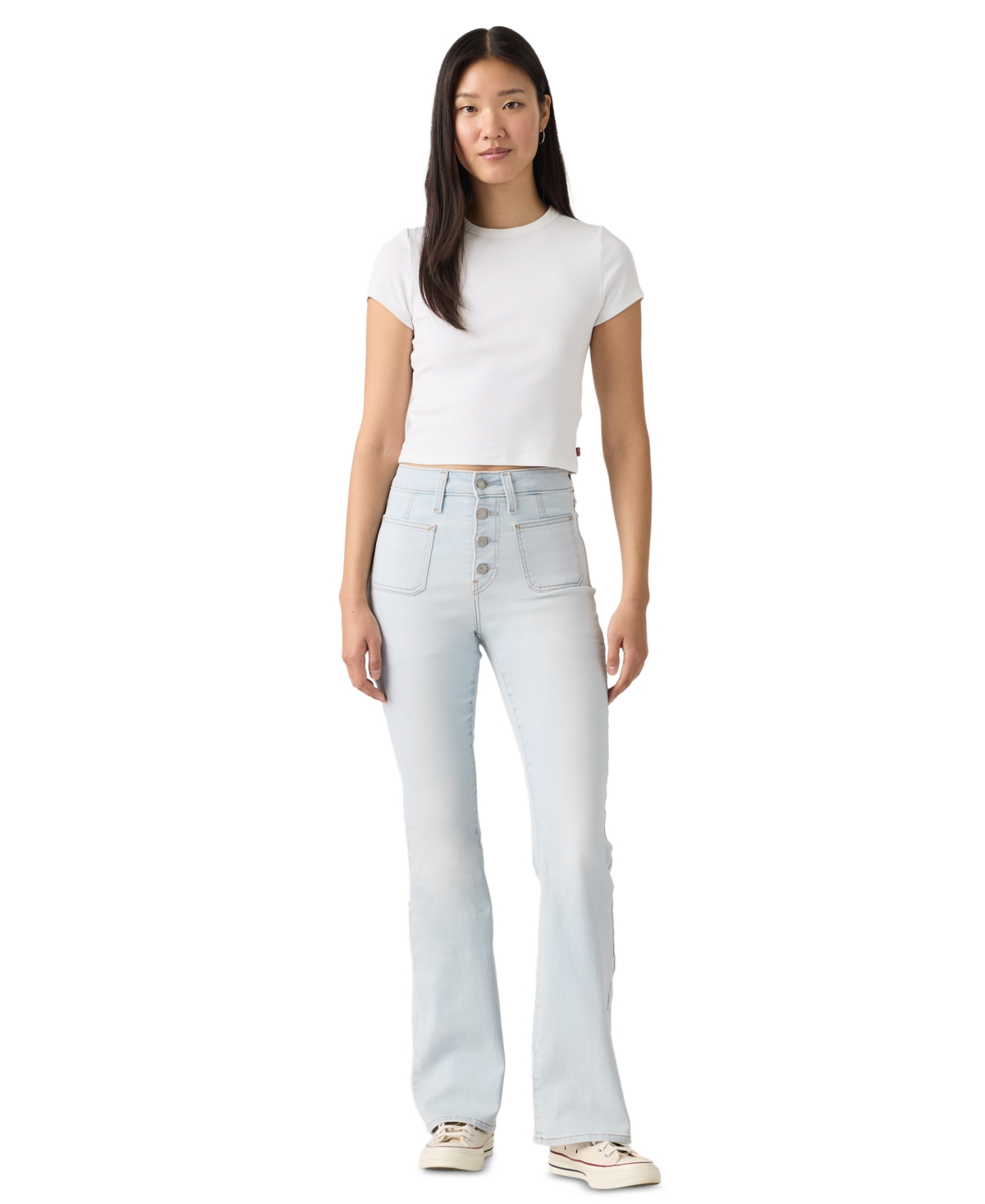 Levi's Women's 726 Patch Pocket High Rise Slim Fit Flare Jeans - Glance Around