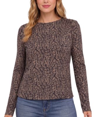 Petite Jewel Neck Long-Sleeve T-Shirt