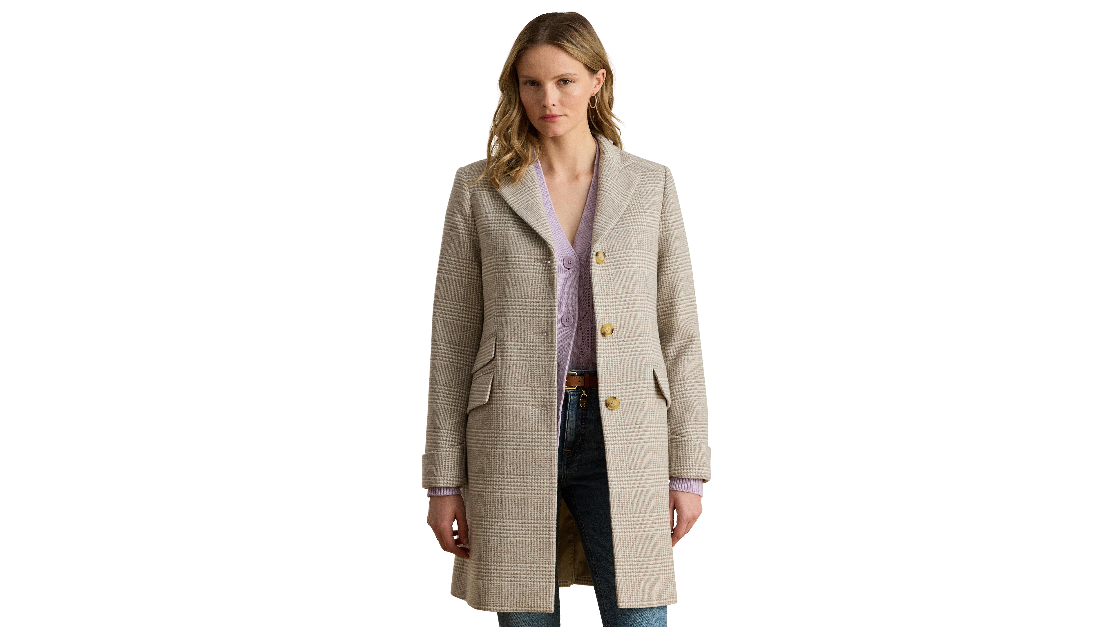 Lauren Ralph Petite Single-Breasted Wool-Blend Walker Coat, Created for Macy's