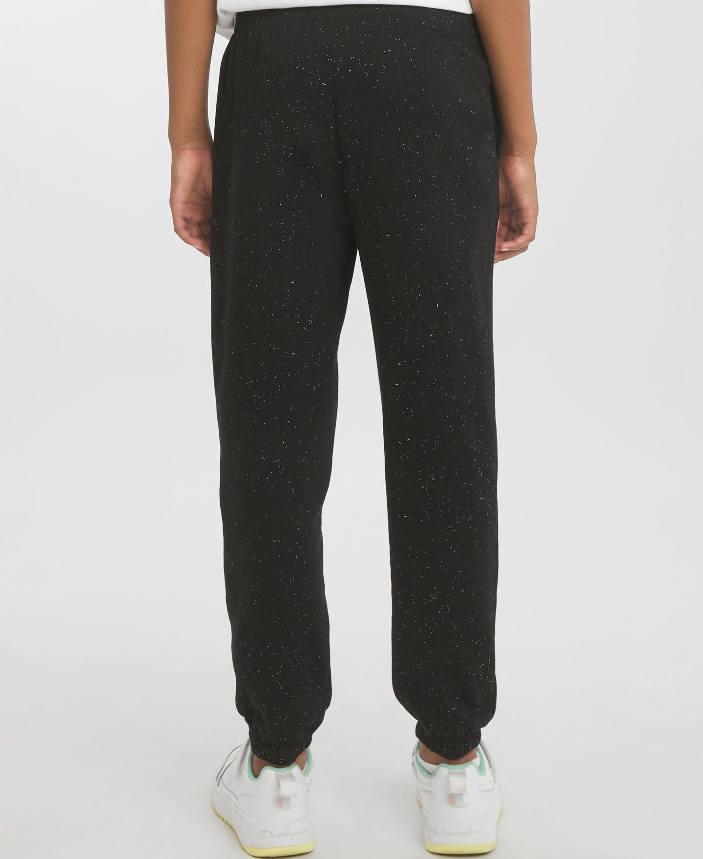 Брюки Champion Elastic Waist Signature Jogger Pants для девочек, цвет: Чёрный оникс — фото 4
