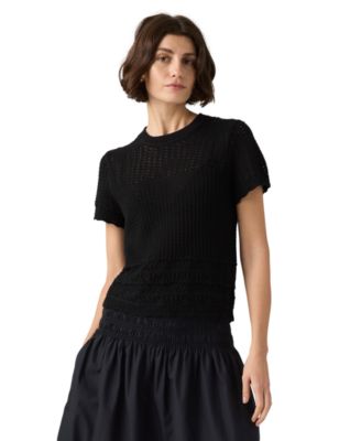 Women's Isabelle Crochet Short-Sleeve Sweater