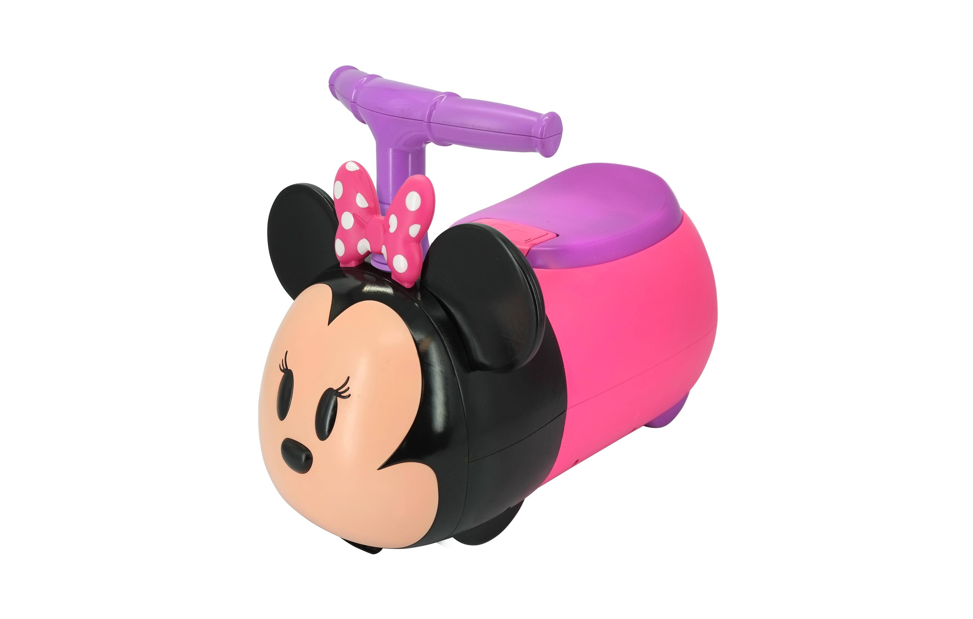 Kiddieland Zoom Zoom Ride-On Minnie with Foldable Handlebar & Interactive Dashboard, Ages 1+