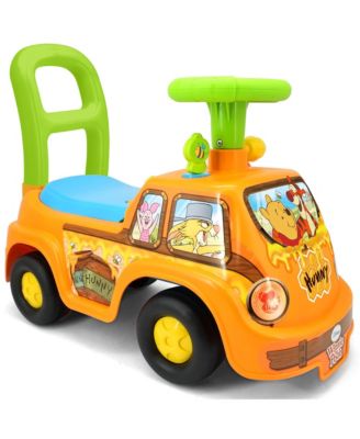 Pooh Honey Van Lights & Sounds Foot-To-Floor Ride-On, 20.3" x 9.7" x 15.25", Ages 1+