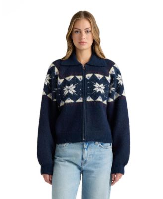 Women's Fair Isle Full-Zip Raglan-Sleeve Jacket