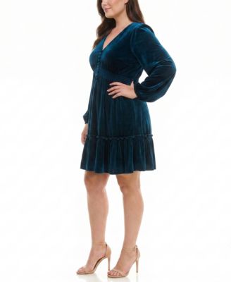 Women's Blue Smocked Semi-Formal Cocktail & Party Dresses