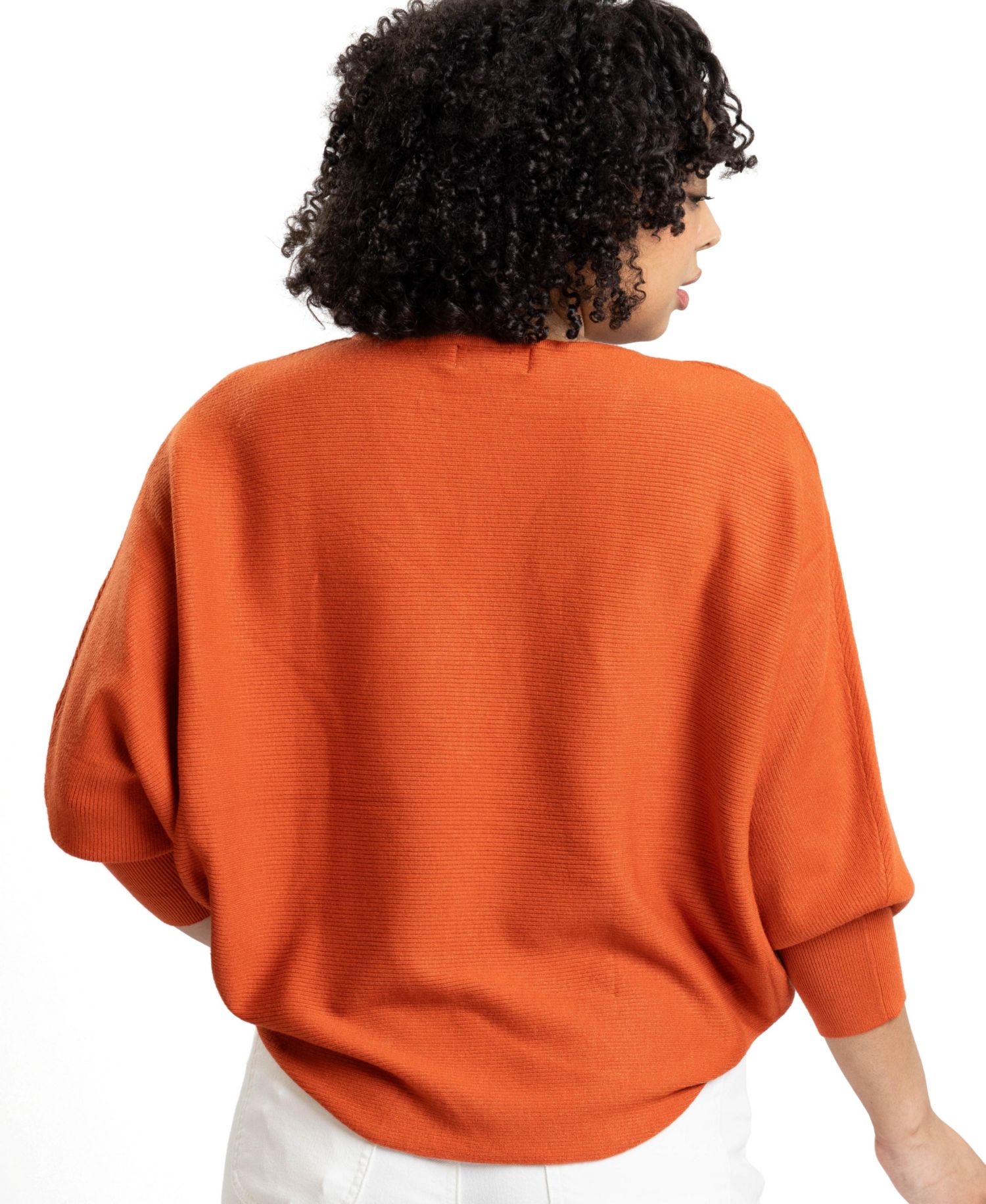 Women's Jennifer V-Neck Dolman-Sleeve Loose-Fit Sweater