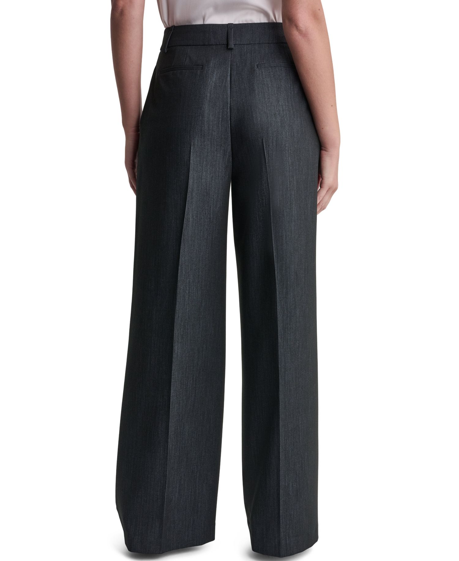 Women's Wide-Leg High-Rise Faux Denim Pants