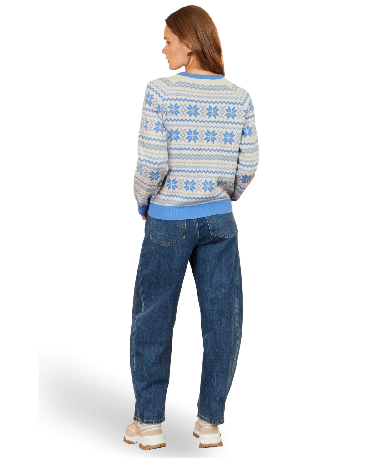 Yumi Women's Apres Fair Isle Crewneck Sweater