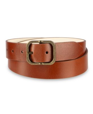2-in-1 Reversible Center Bar Buckle Casual Leather Belt