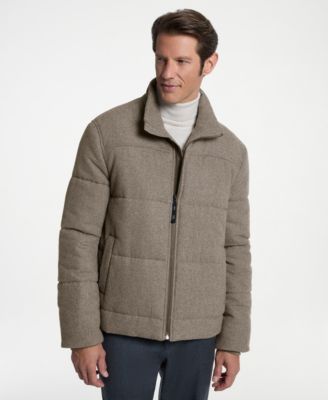 Men's Quilted Stand Collar Flannel Jacket