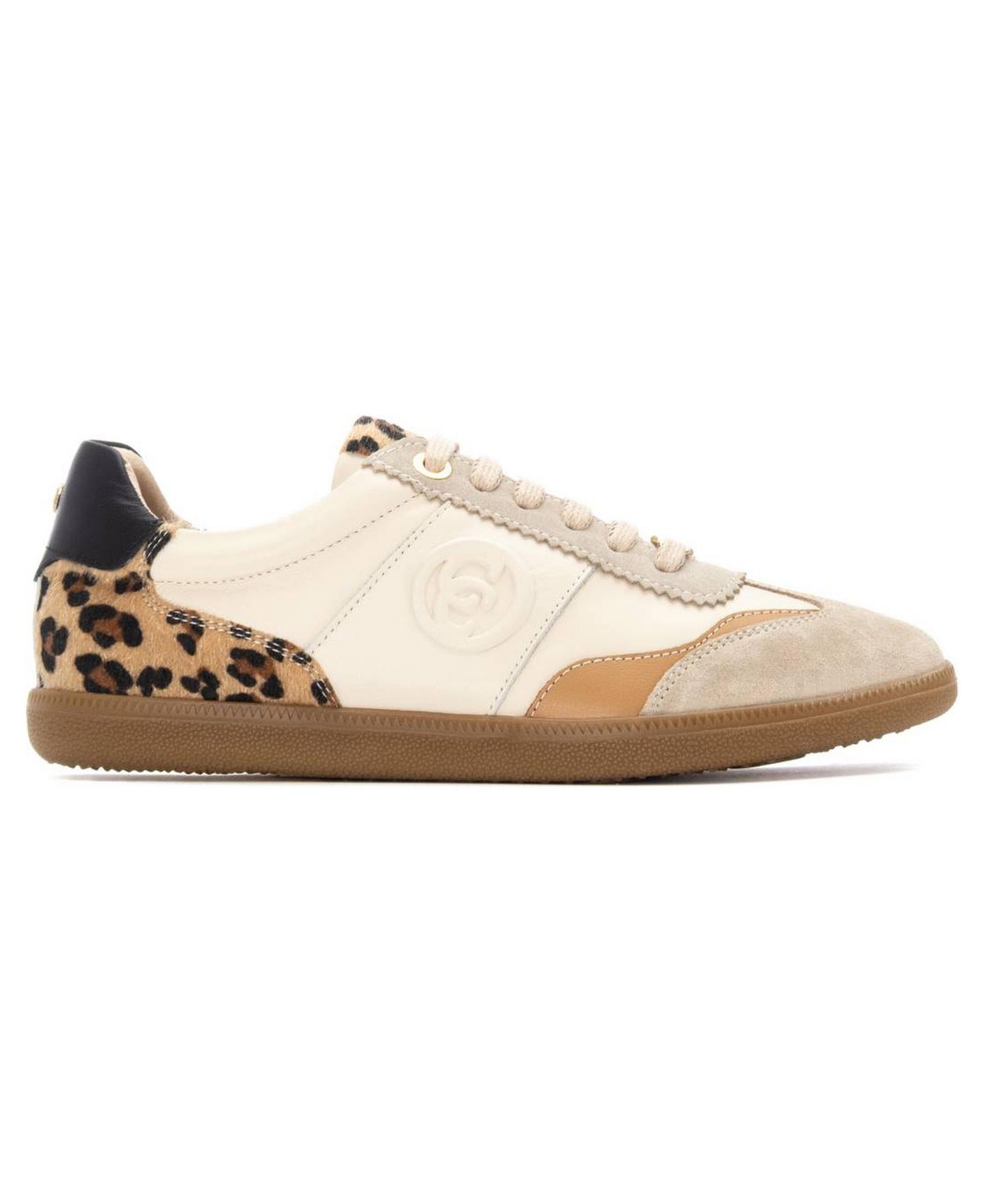 Женские кроссовки XTI Leather Lace-Up Carmela Collection, цвет: Бежевый — фото 2