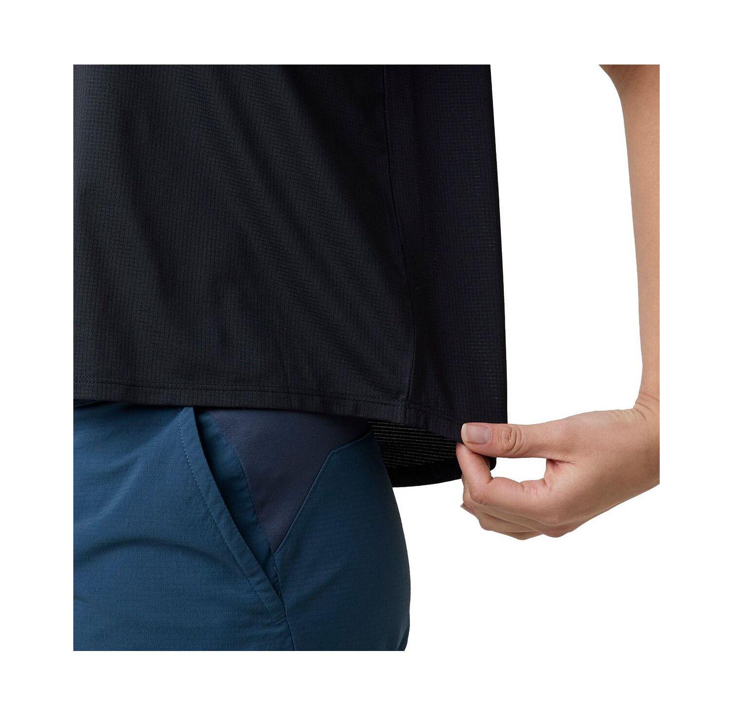 Women's Wasatch Adventure Run Drop-Needle Grid Knit Cropped Short-Sleeve T-Shirt