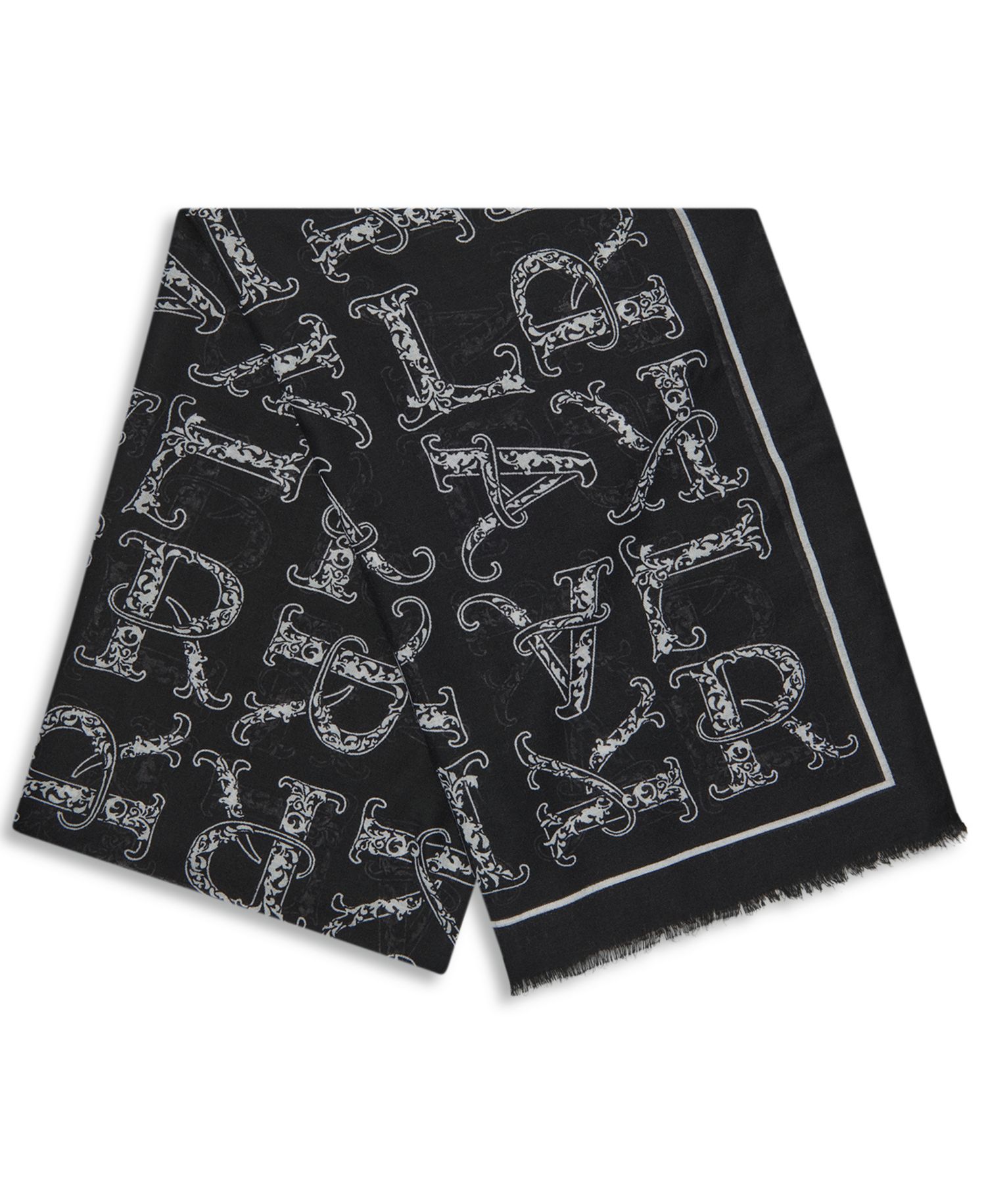 Oversized Baroque Letters Scarf