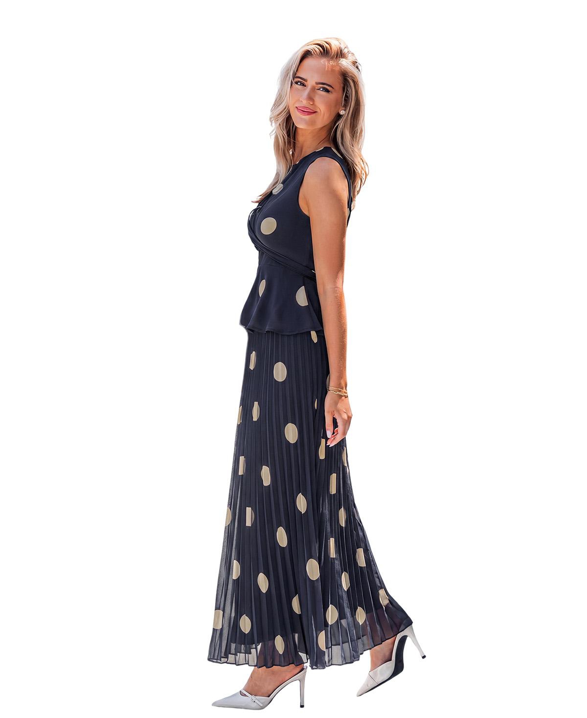 Cupshe Women's Polka Dot Pleated Maxi Skirt Set