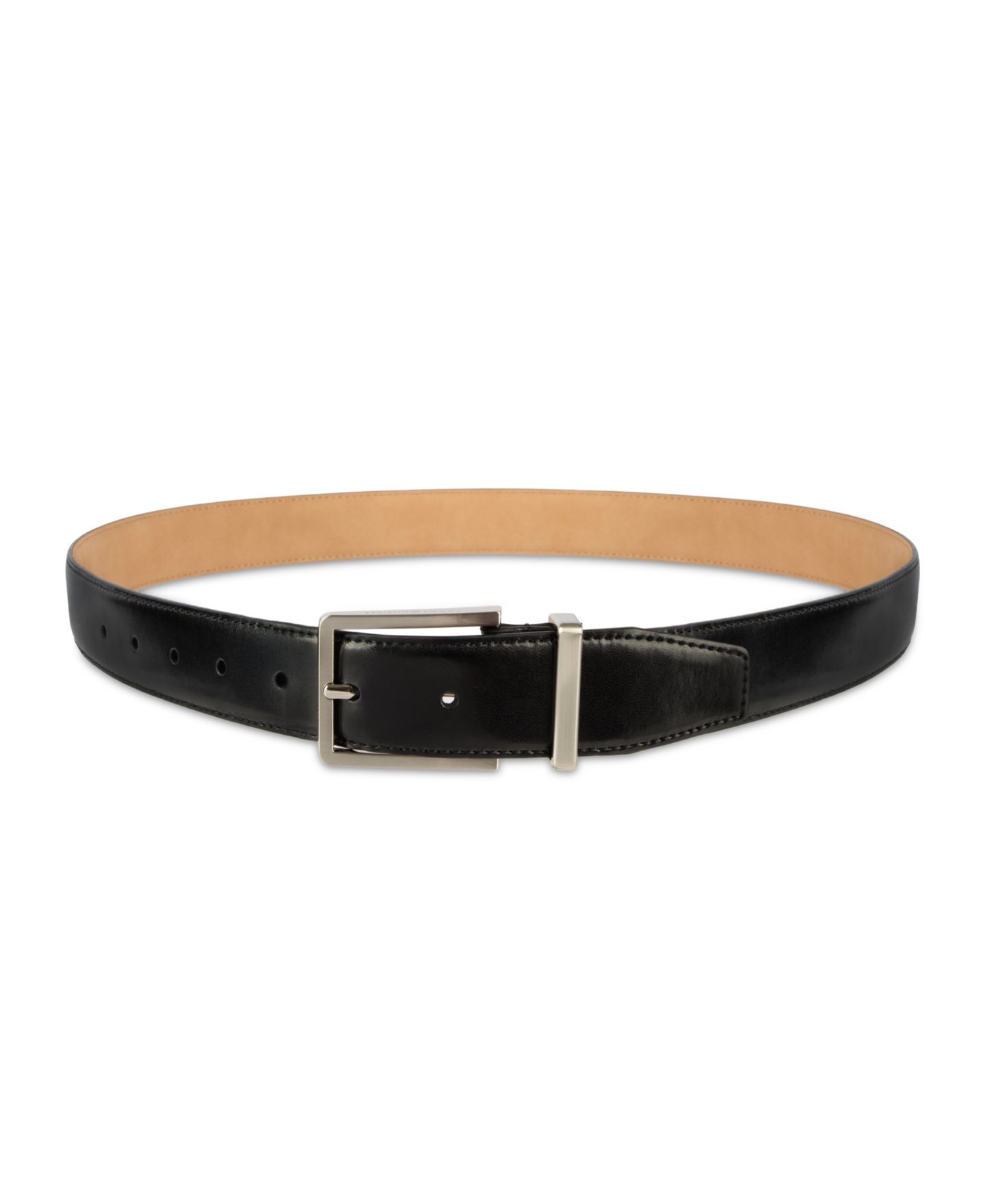 Мужской ремень Tommy Hilfiger 32MM Reversible Dress Leather Belt, цвет: Чёрный — фото 3