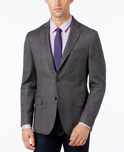 DKNY Men's Slim-Fit Herringbone Sport Coat