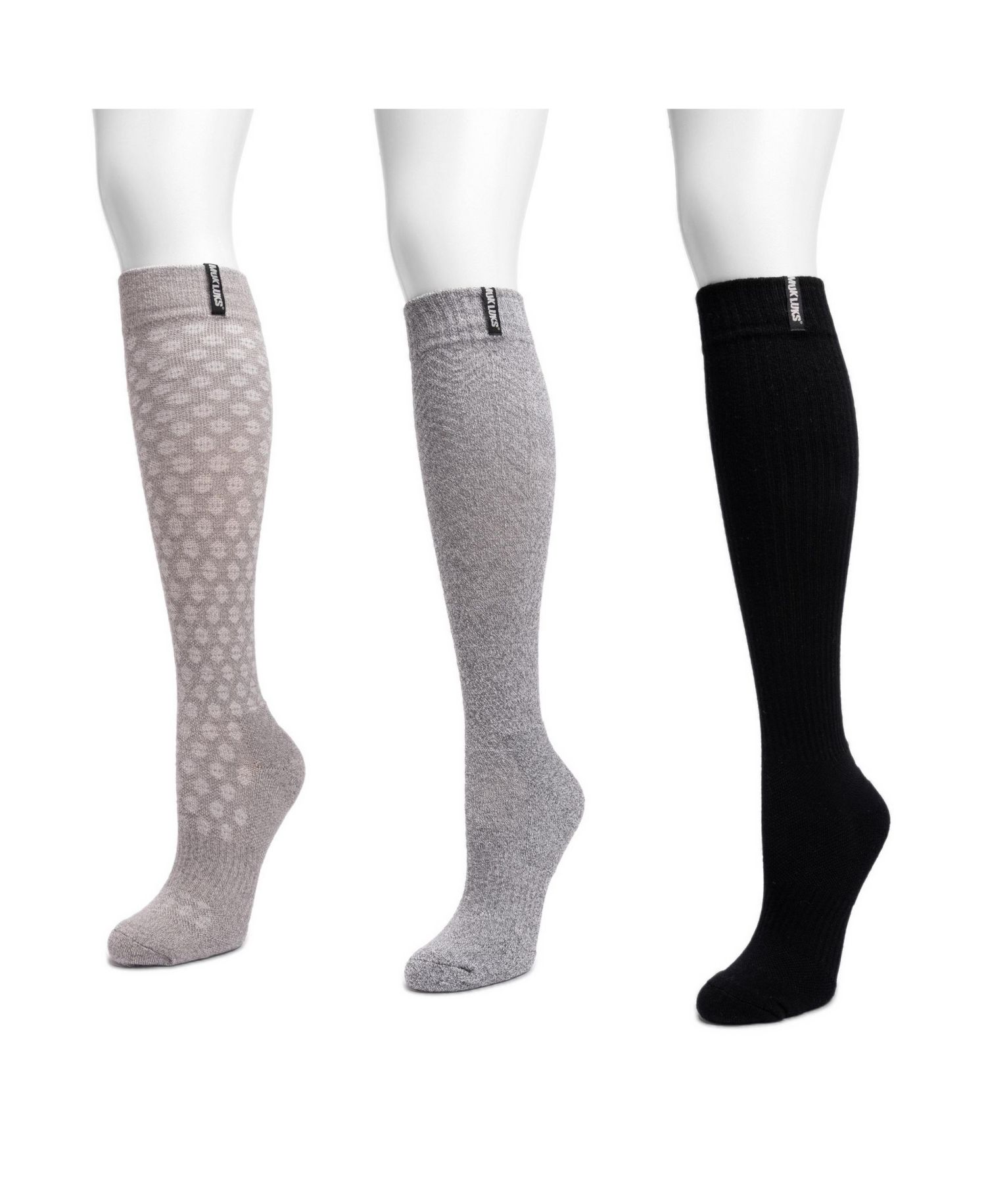Women's 3 Pair Pack Compression Knee High Bamboo Socks