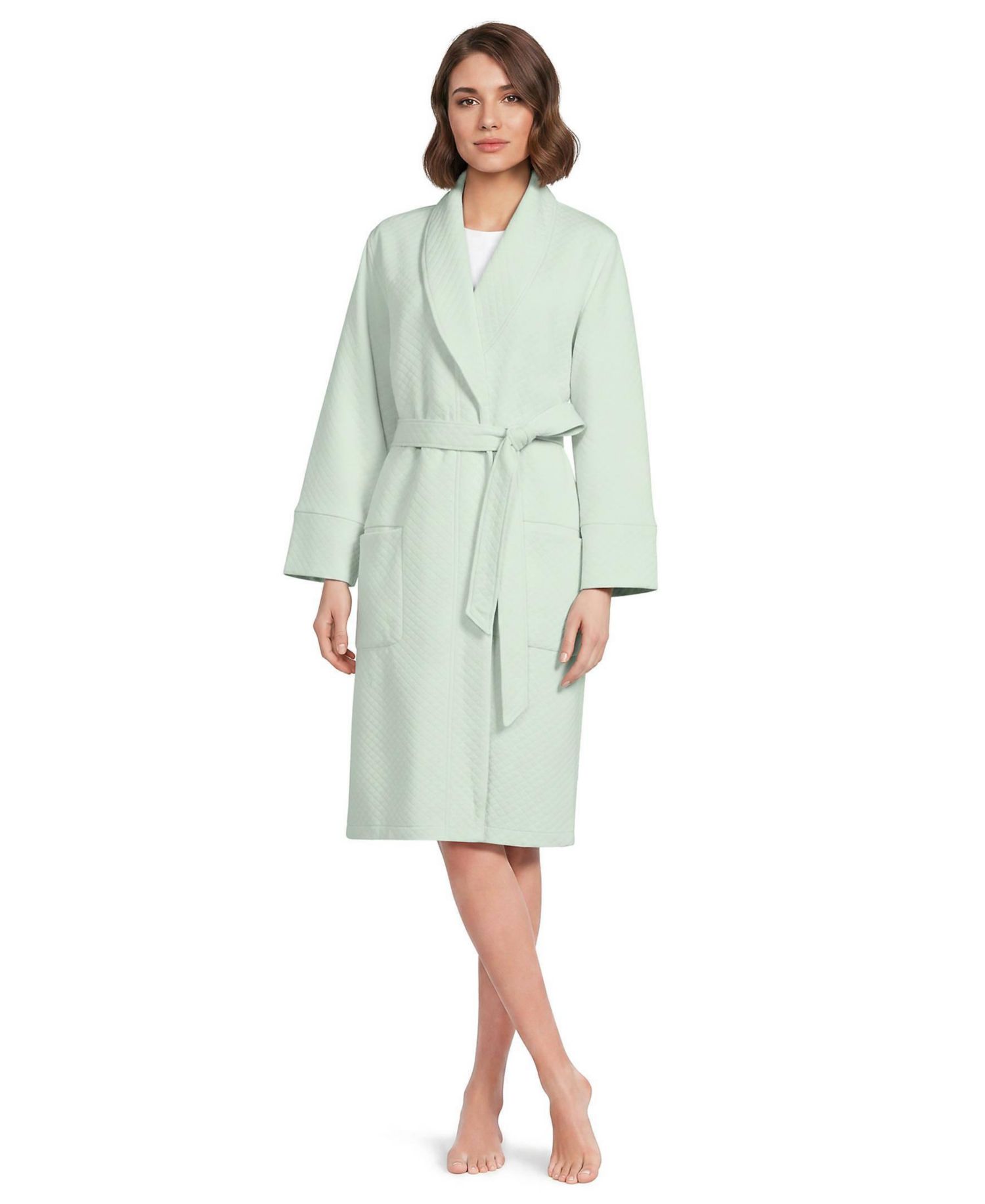 Women's Quilted Knee Length Robe