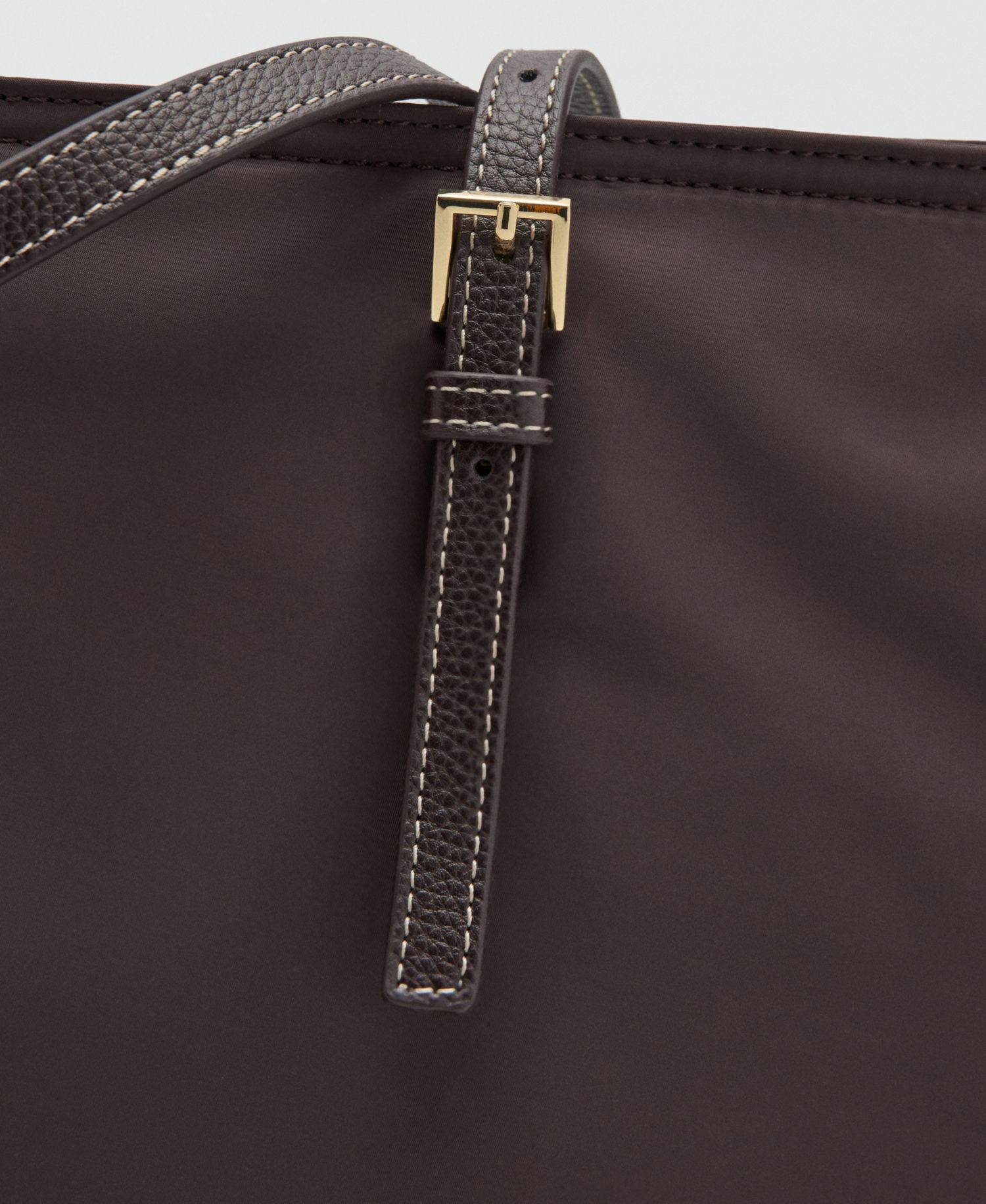 Women's Large Work Shopper Bag with Buckle Details