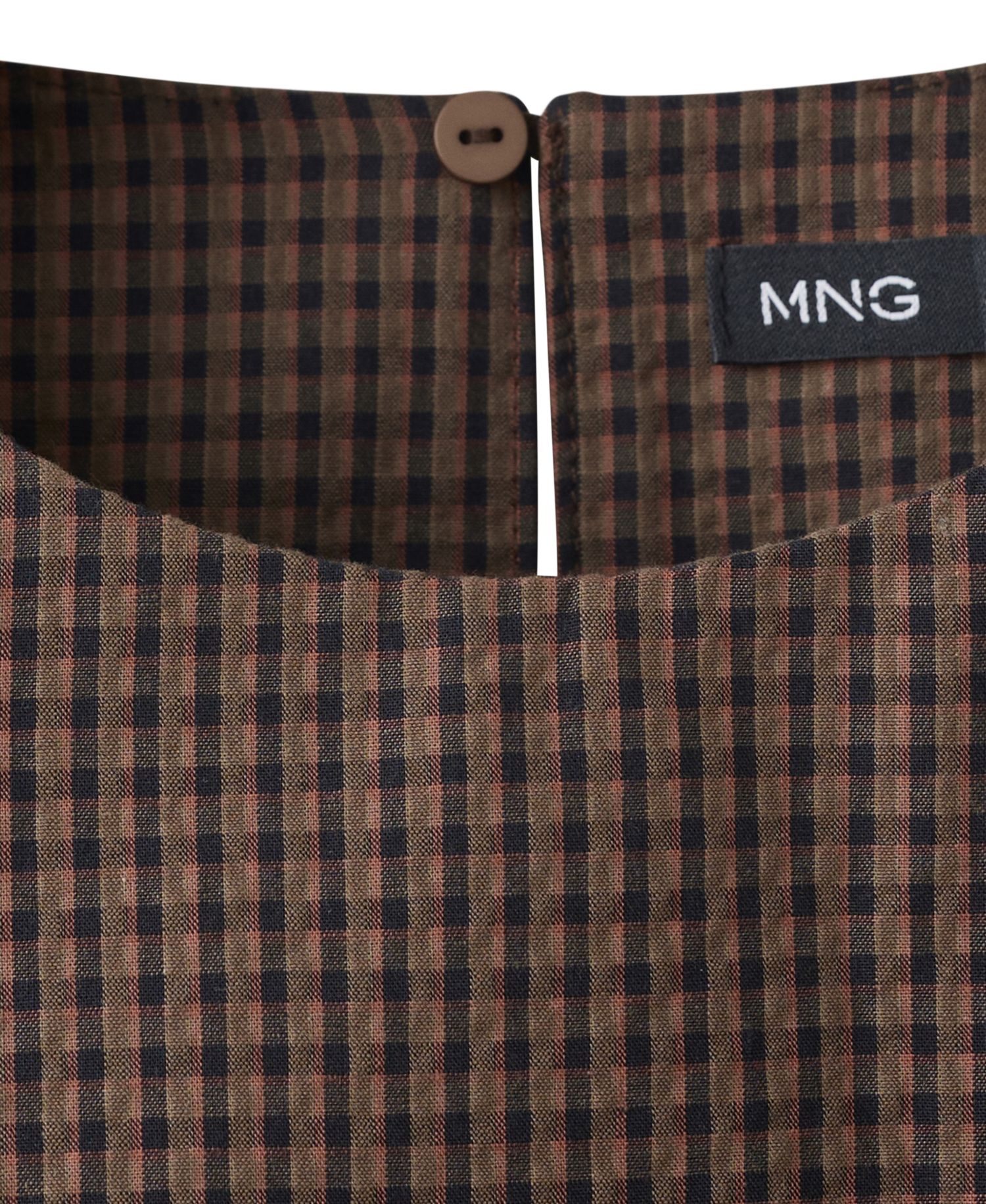 Women's Gingham-Check Cotton Mini Dress