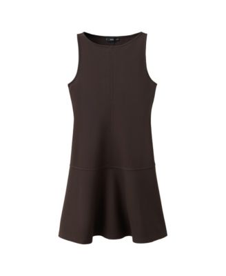 Women's Fit & Flare Mini Ruffled Hem Dress