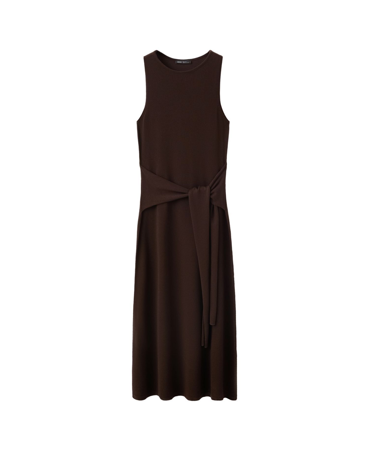Women's Crewneck Sleeveless Midi Sweater Dress