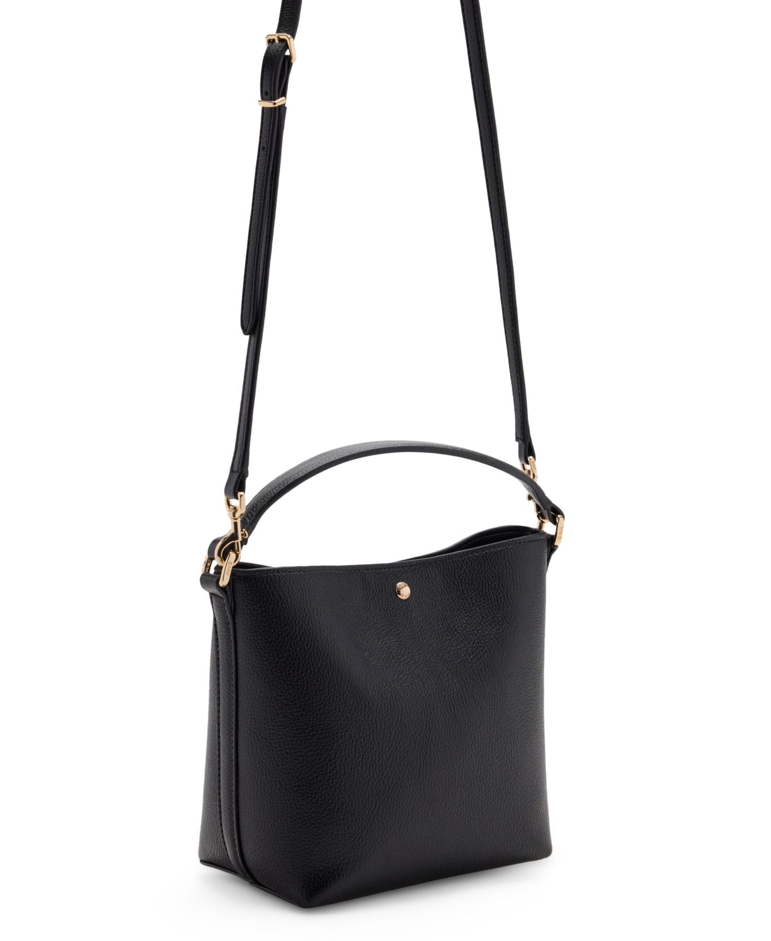 Women's Small Faux Leather Bucket Handbag