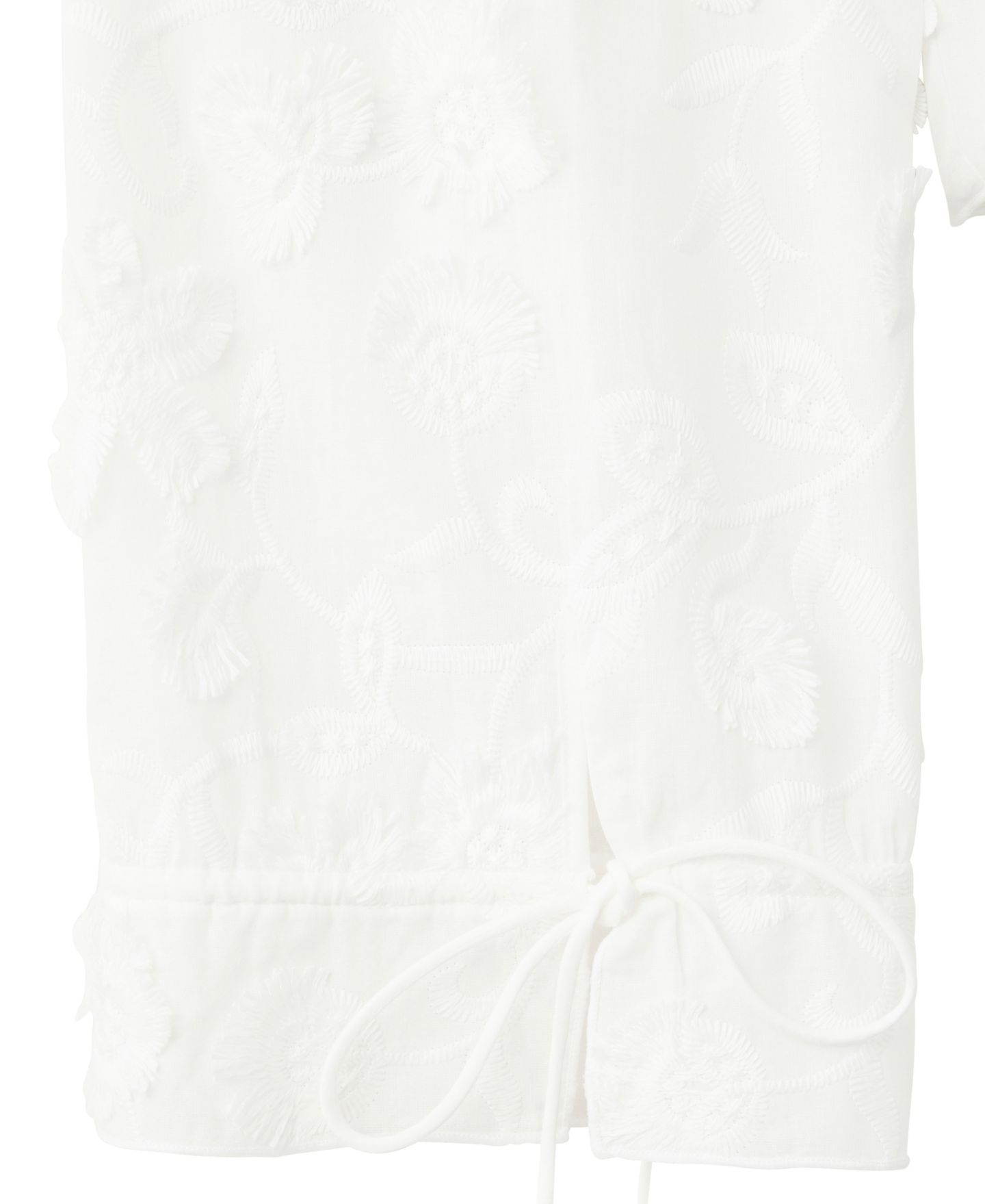Женская блузка Mango Long-Sleeve Floral V-Neck, цвет: Белый — фото 5
