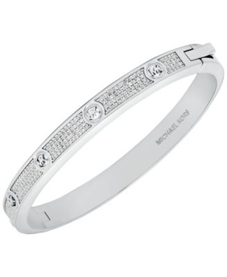 Pave Logo Bangle Bracelet
