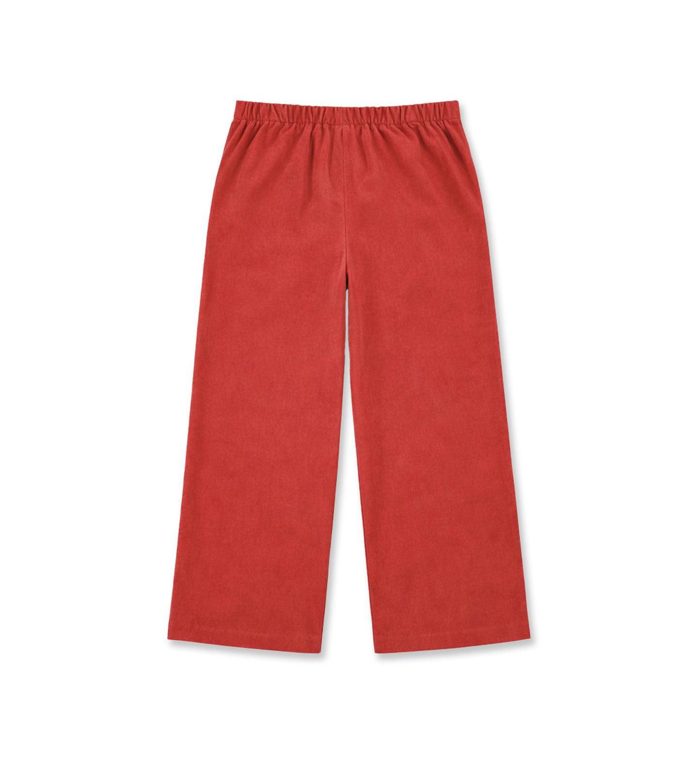 Брюки Florence Eiseman Velvet Wide-Leg Pull-On Pants для девочек, цвет: Ржавый — фото 3