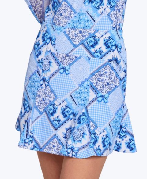 Женская юбка-шорты G Lifestyle Clothing Flare Godet Mini Tennis Skort, цвет: Синий