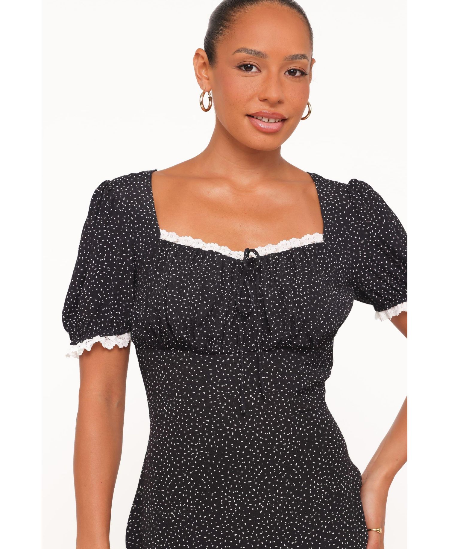Women's Francine Lace A-Line Sweetheart-Neck Midi Dress