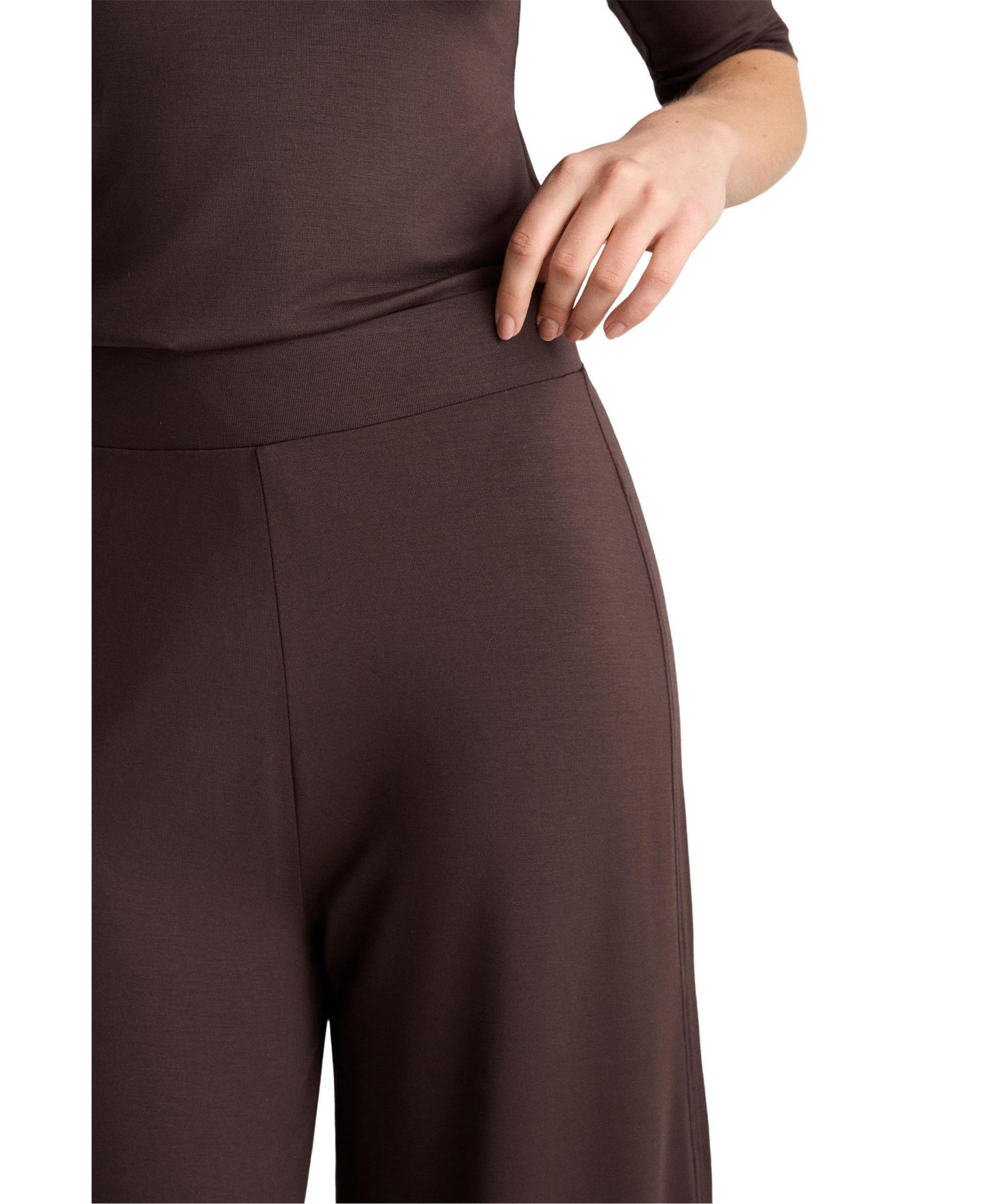 Женские брюки Residus Celeste High-Waisted Wide-Leg Pull-On, цвет: Ganache — фото 4