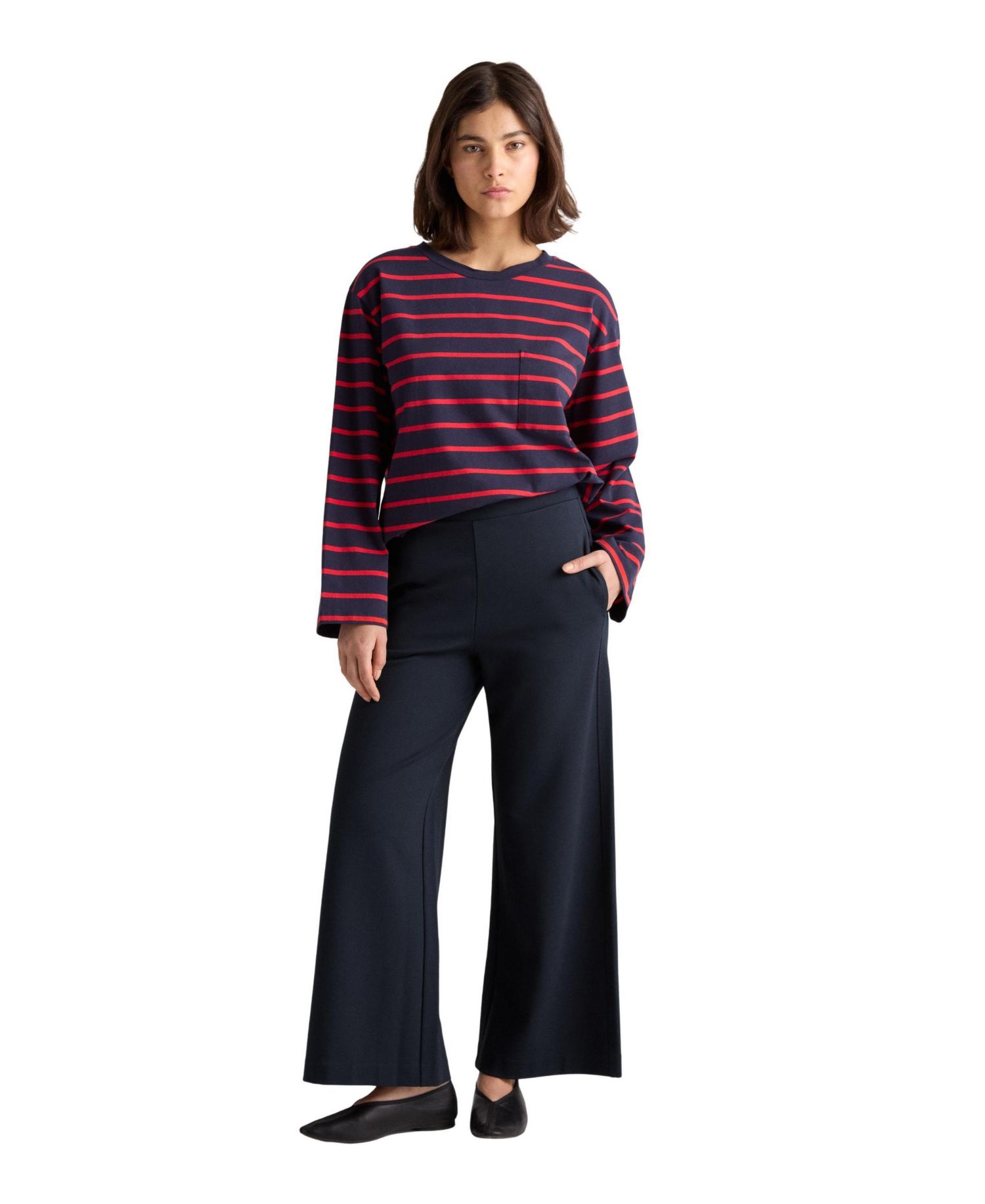 Women's Lottie Wide-Leg Cropped Pull-On Pants