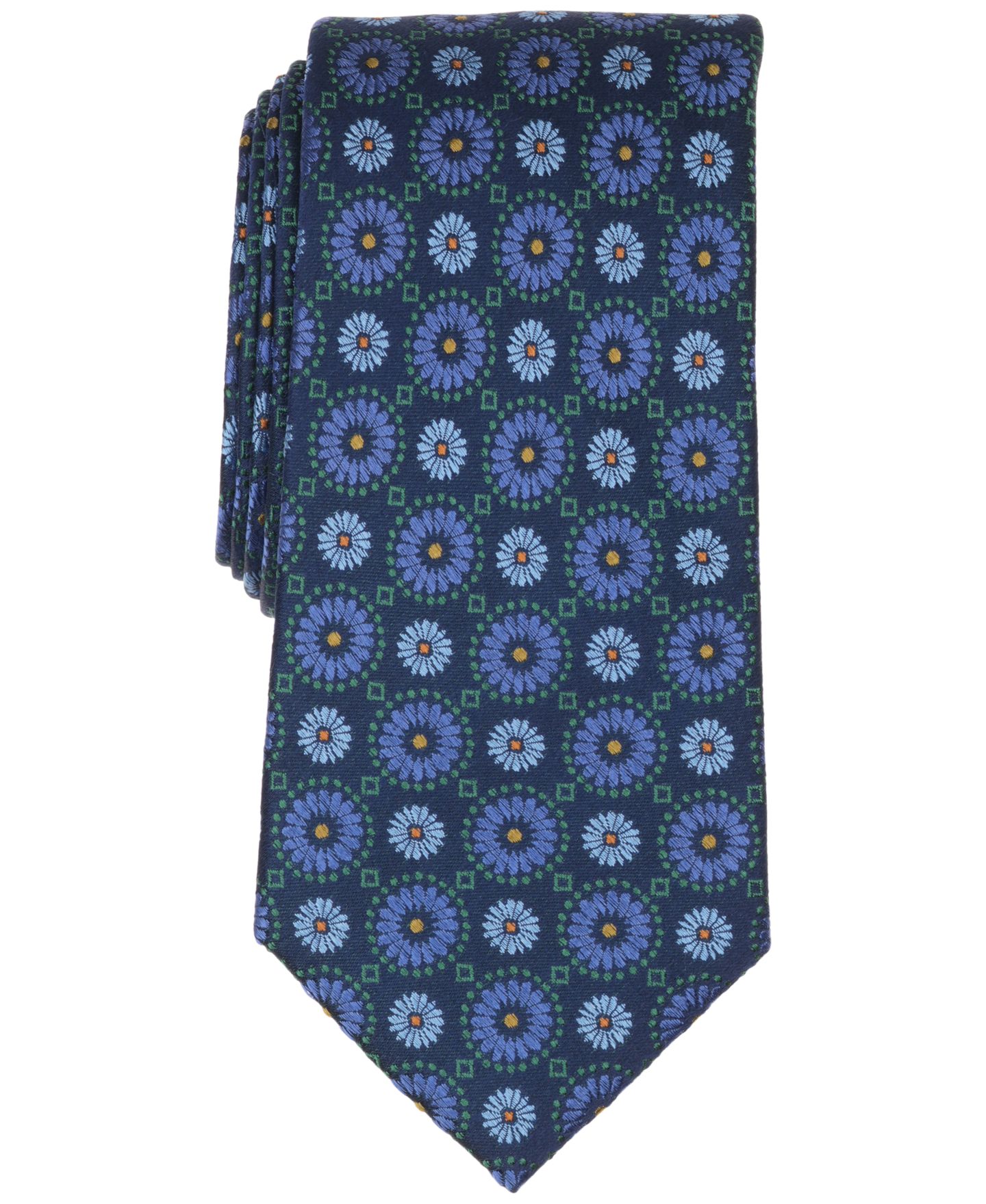 Мужской галстук Ted Baker London Wright Medallion Classic Tie, цвет: Синий — фото 1