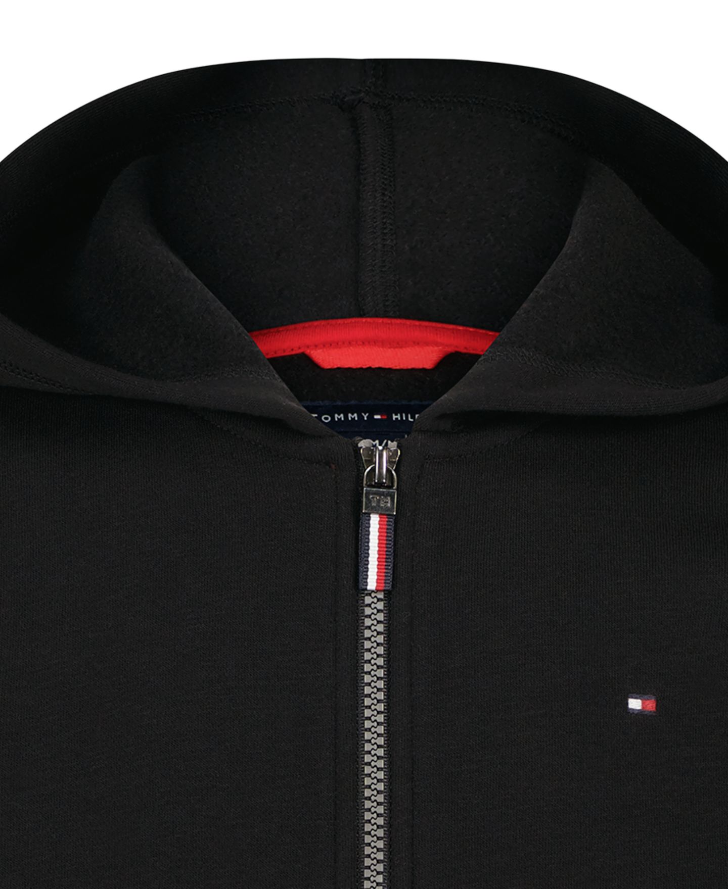Худи Tommy Hilfiger Signature Full Zip Relaxed-Fit для мальчиков, цвет: Чёрный — фото 4