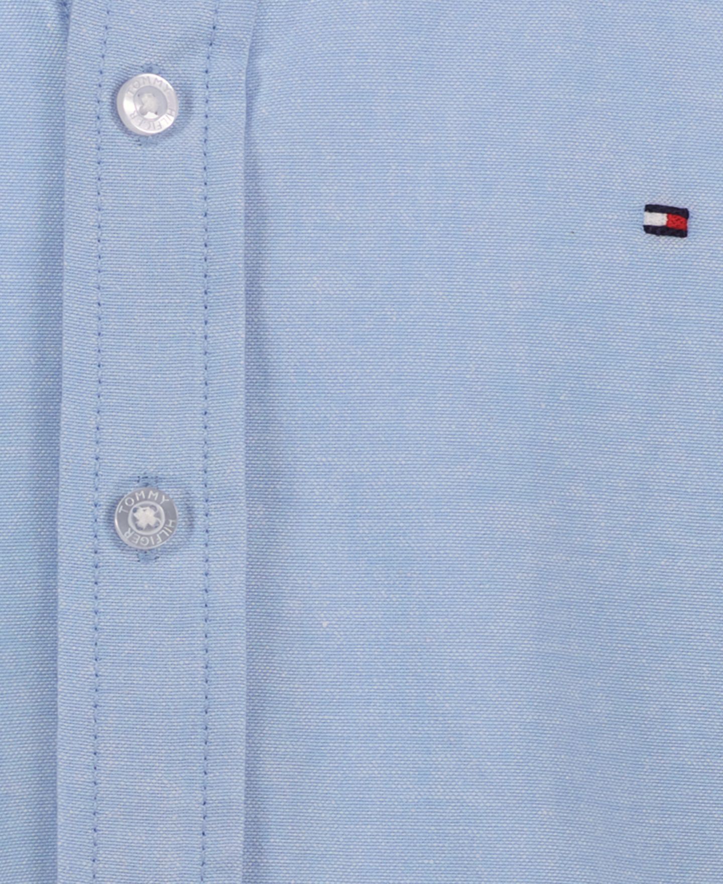 Рубашка Tommy Hilfiger Oxford Long-Sleeve Cotton Shirt для мальчиков, цвет: Синий — фото 5