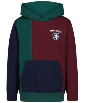 Boys' 8-20 Griffin Badge Colorblock Kangaroo Pocket Cotton-Polyester Blend Pullover Hoodie