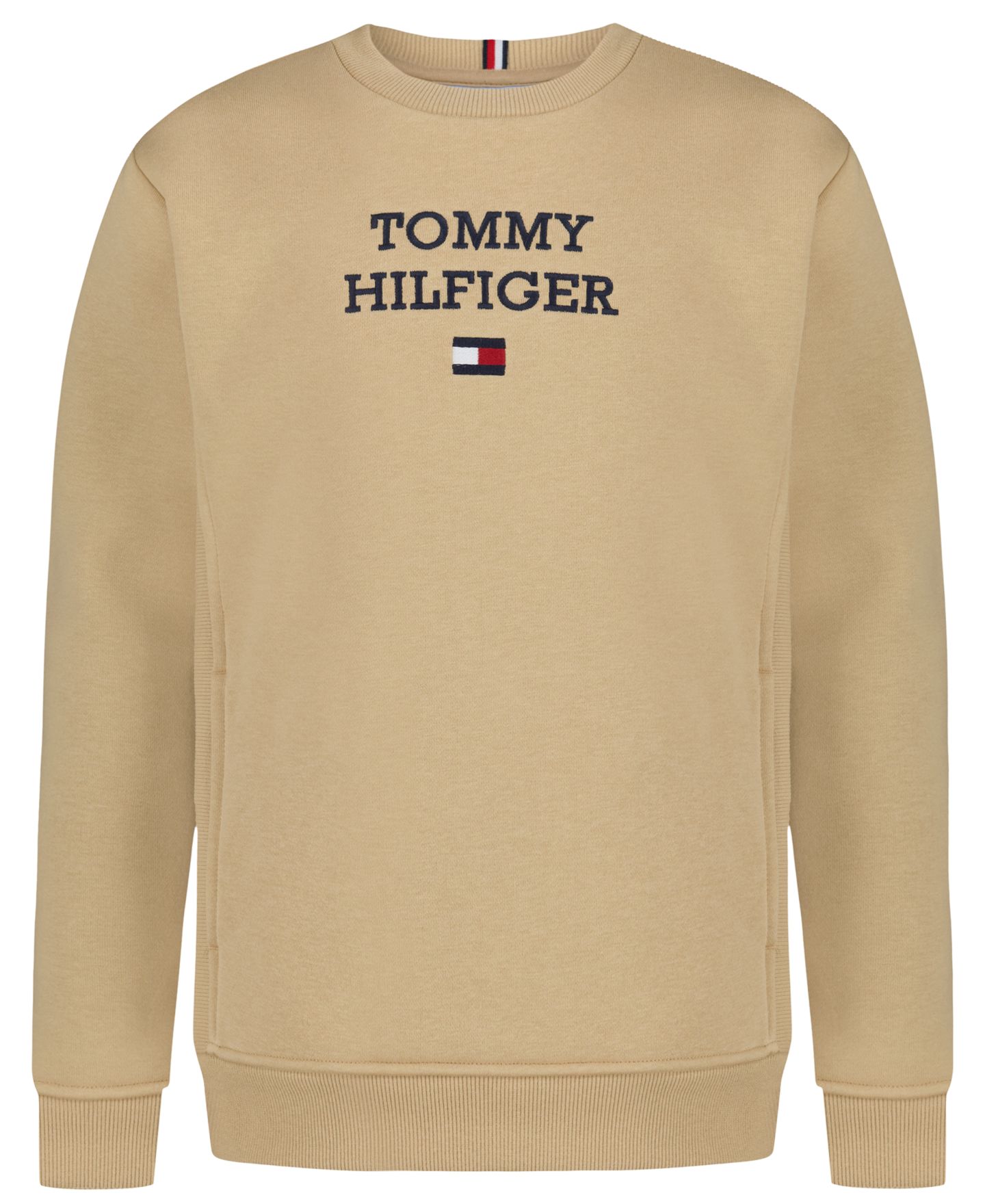 Толстовка Tommy Hilfiger Classic Lockup Crew Long-Sleeve Crewneck with Pockets для мальчиков, цвет: Incense — фото 1