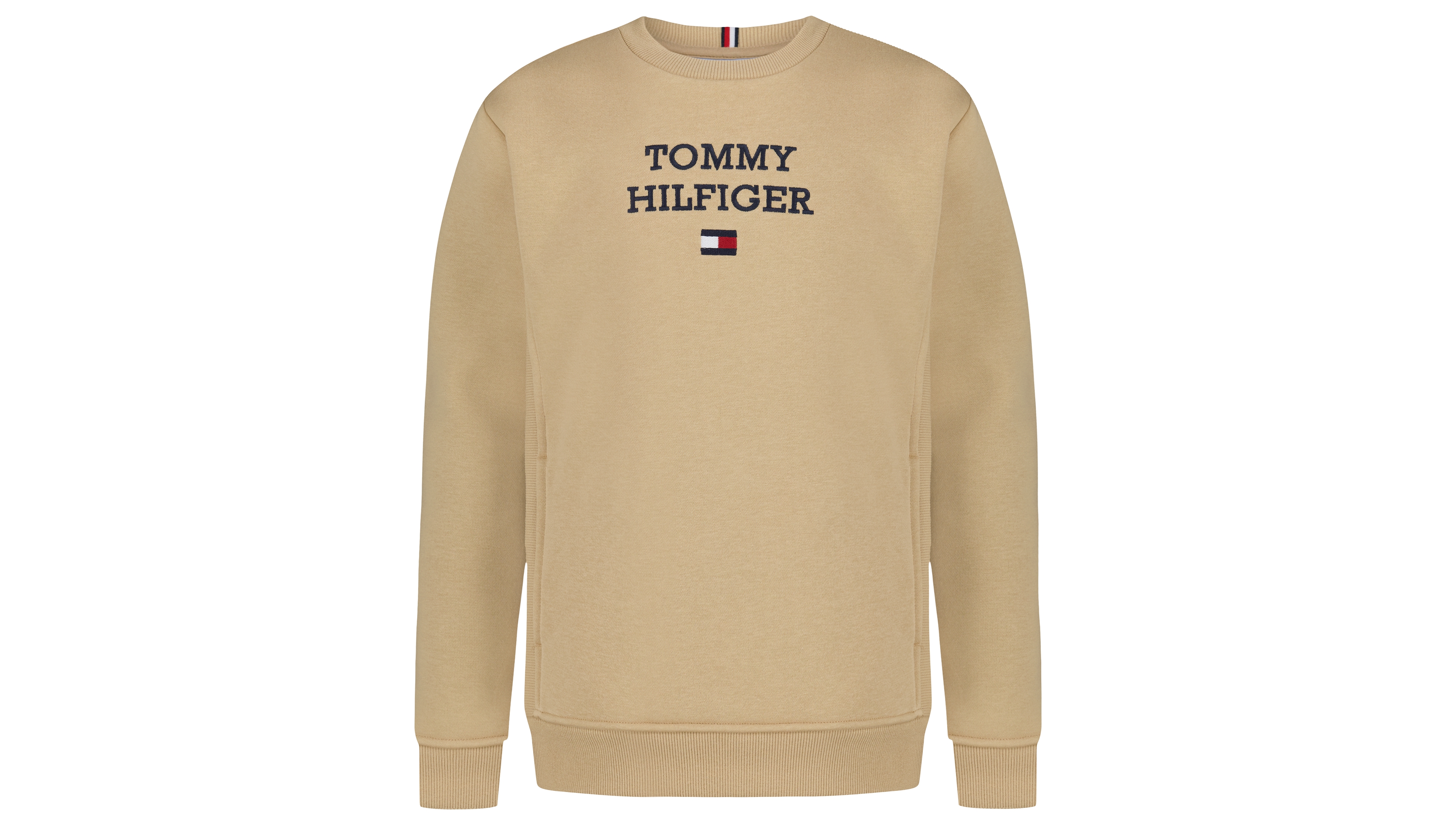 Tommy Hilfiger Boys' 8-20 Classic Lockup Crew Long-Sleeve Crewneck Sweatshirt with Pockets, Created for Macy's
