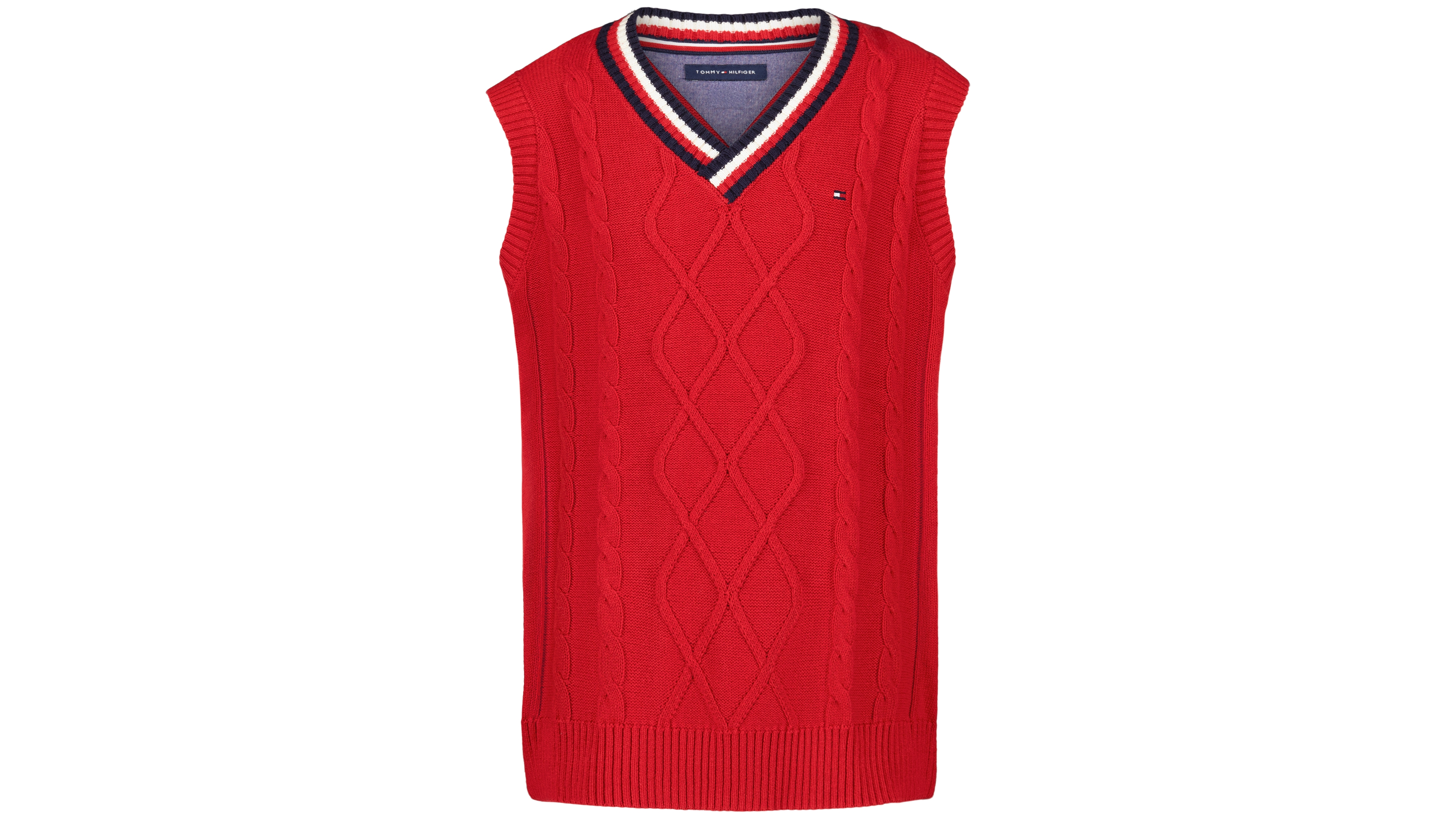 Tommy Hilfiger Boys' 8-20 Cable V-Neck Sweater Vest, Created for Macy's