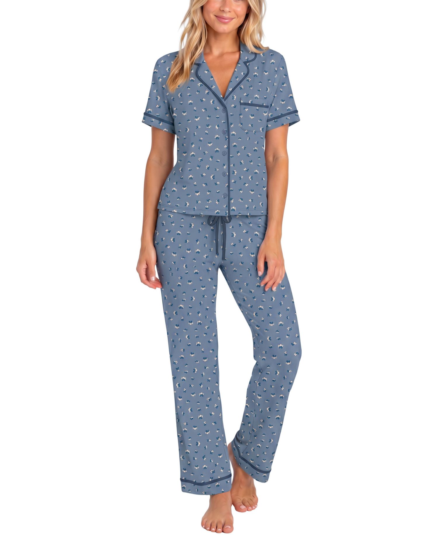 Women's Modal-Spandex Short-Sleeve Pajama Set