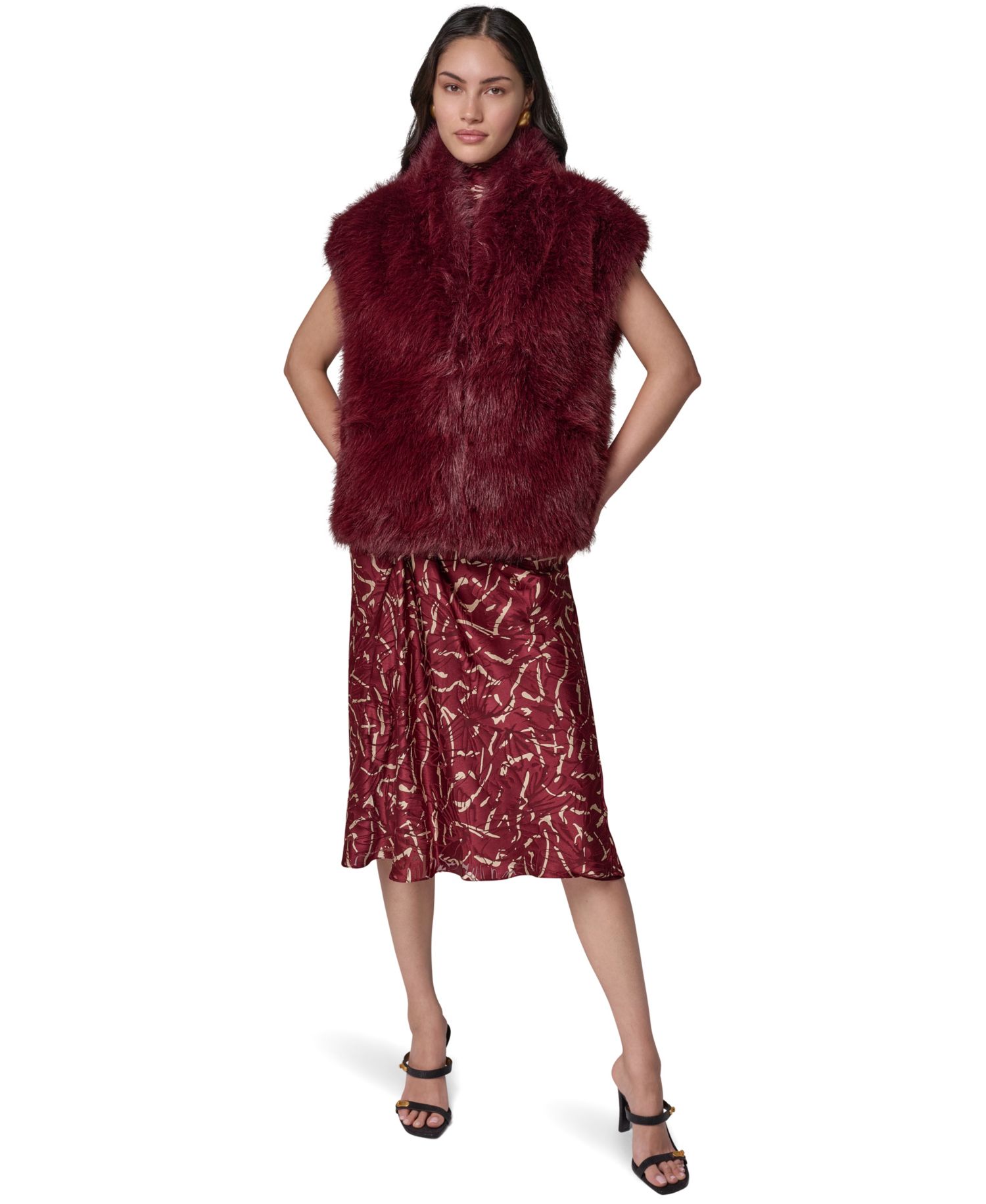 Women's Faux-Fur Sleeveless Vest