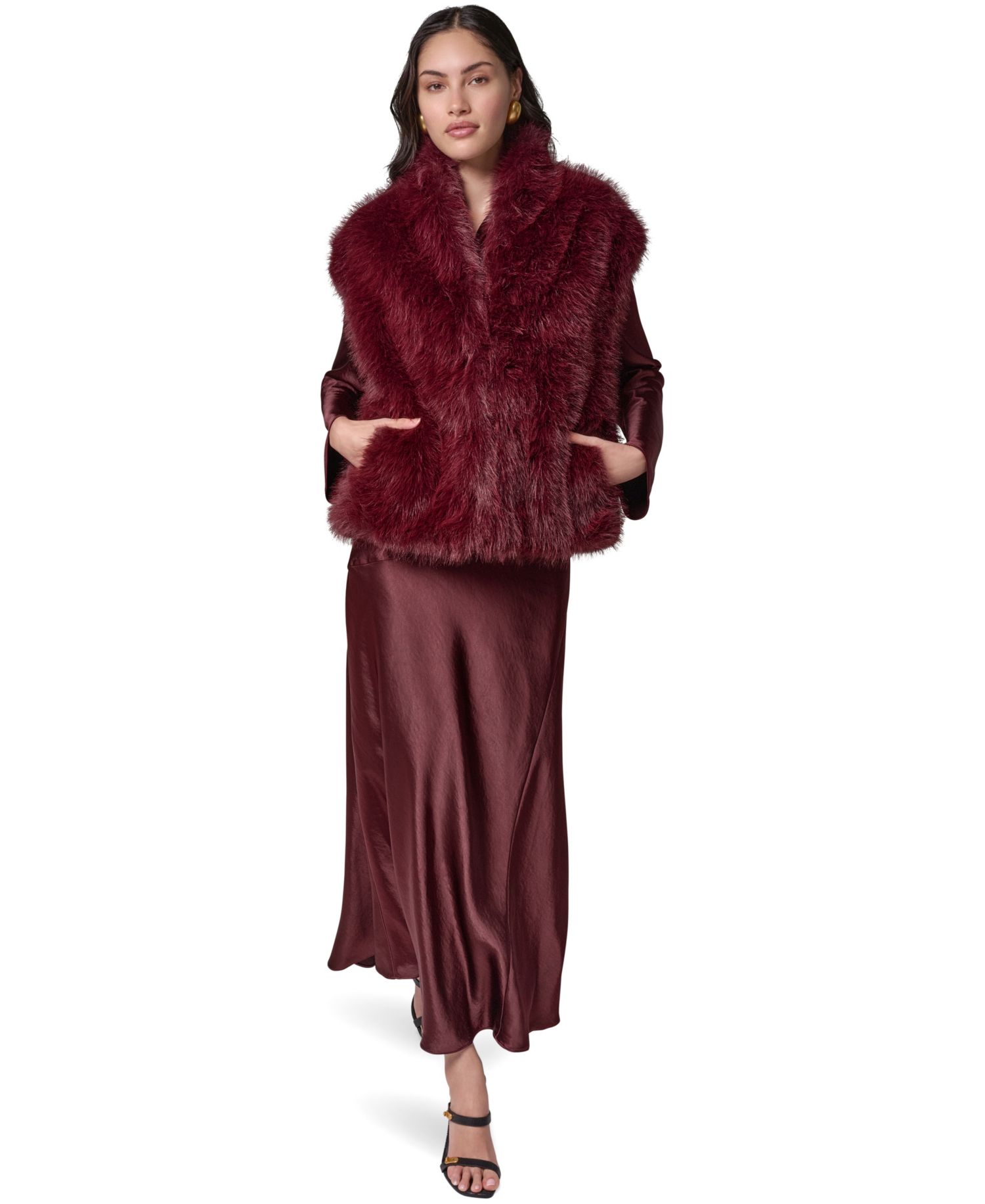 Women's Faux-Fur Sleeveless Vest