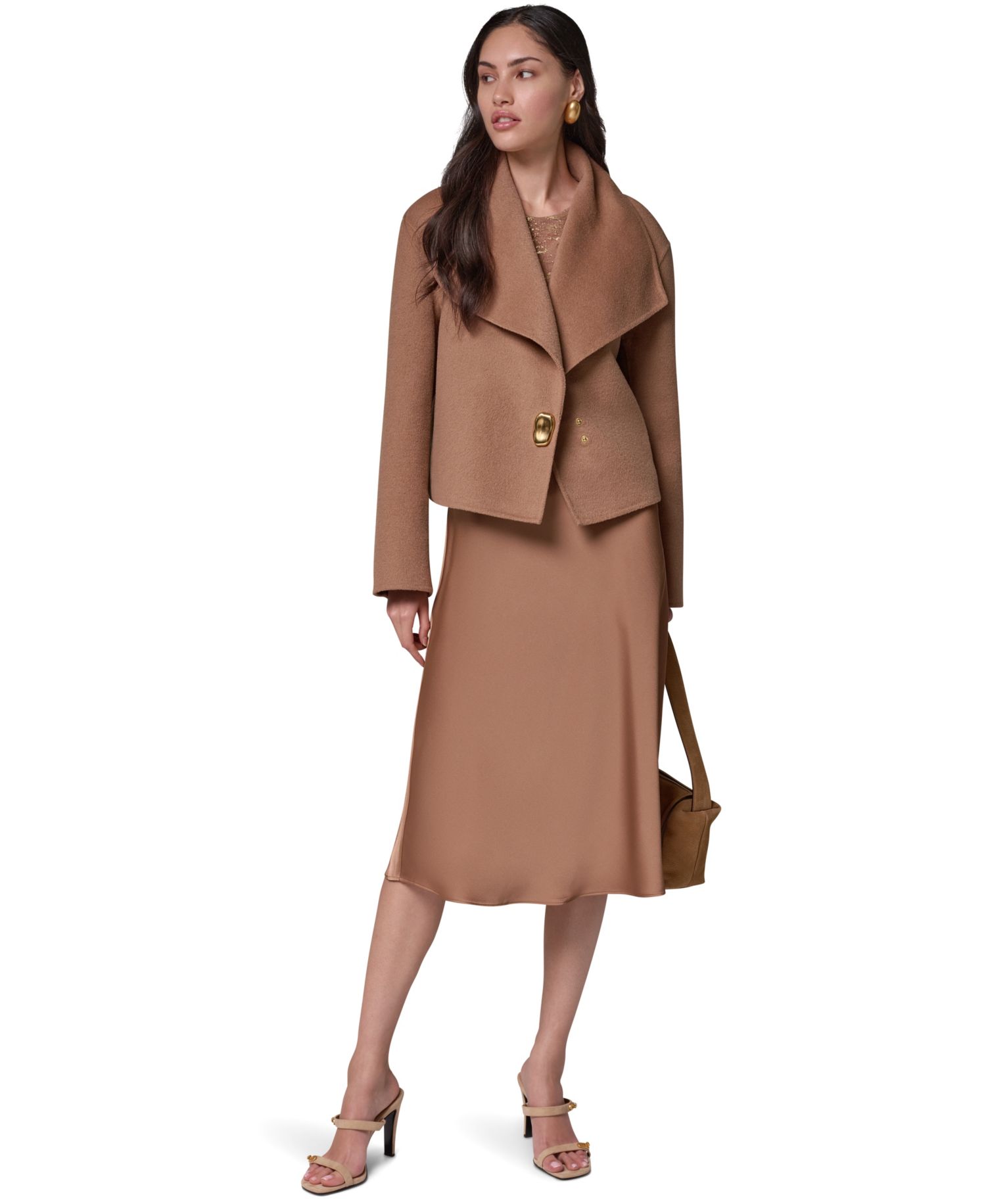 Women's Wrap Short Jacket with Hardware Closure