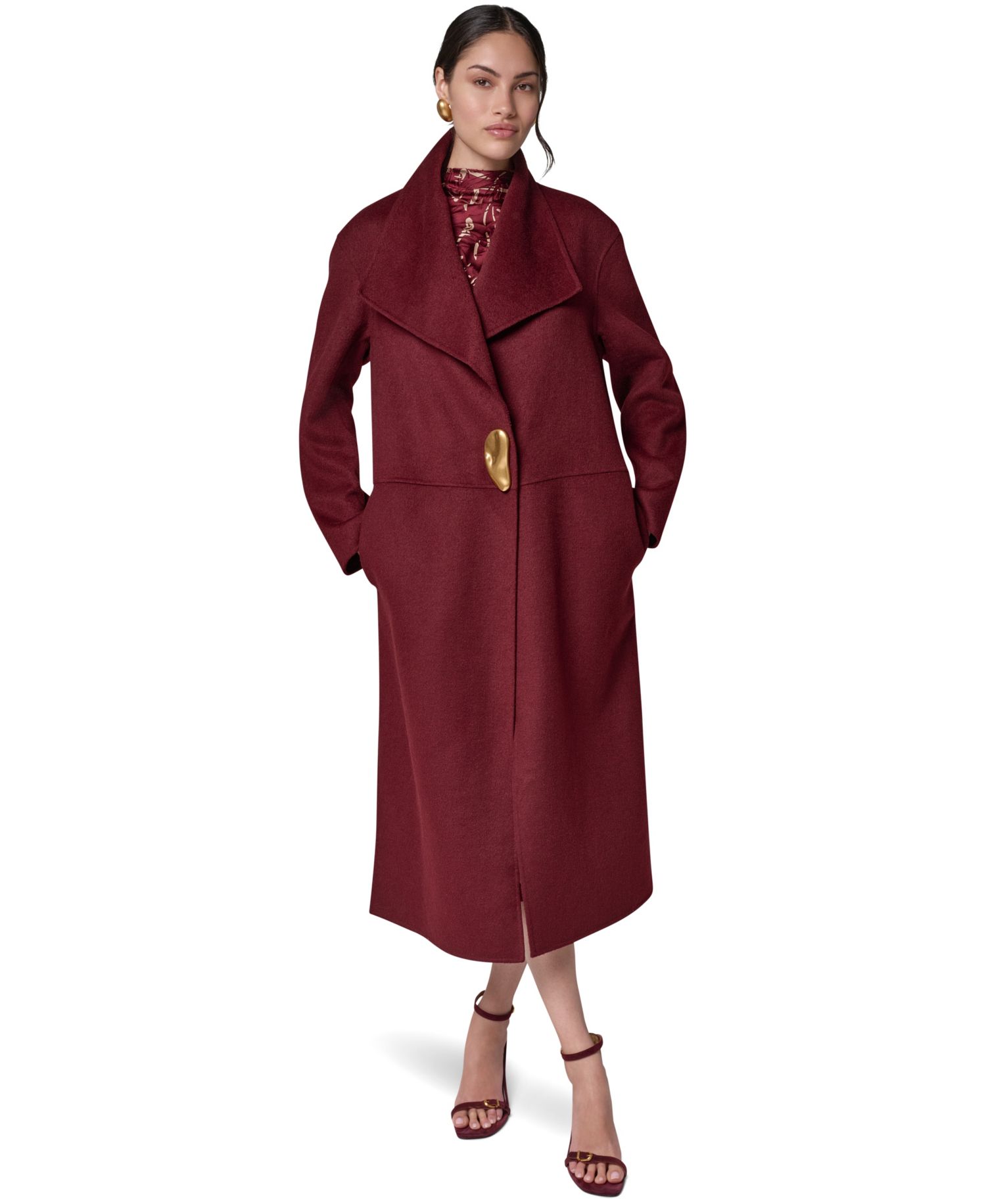 Women's Wool-Blend Oversized Coat