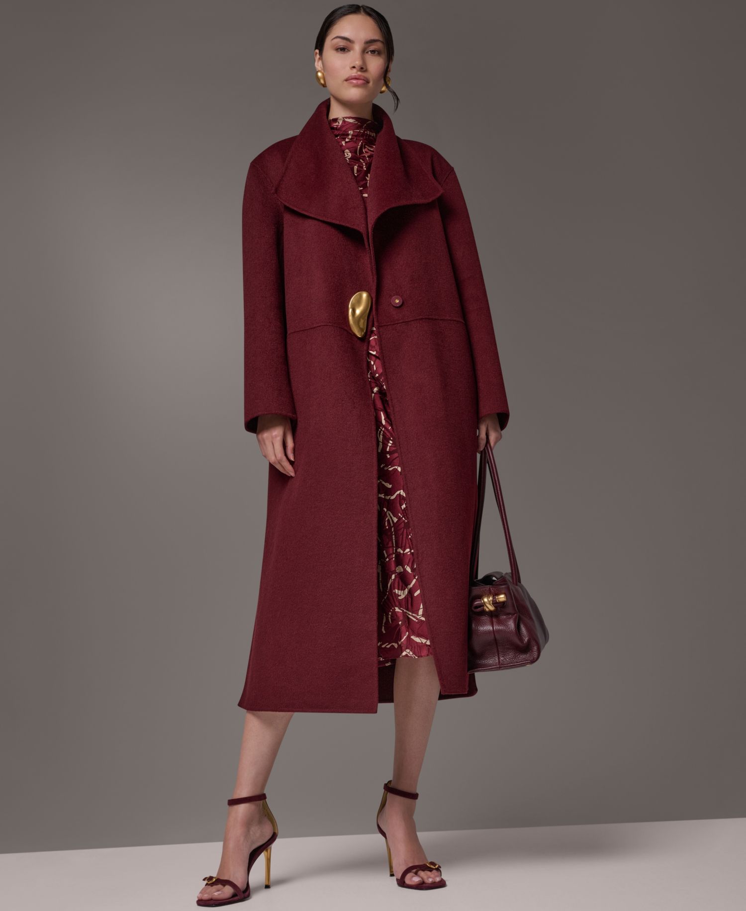 Women's Wool-Blend Oversized Coat