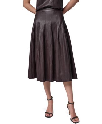Women's Pleated A-Line High-Waisted Skirt