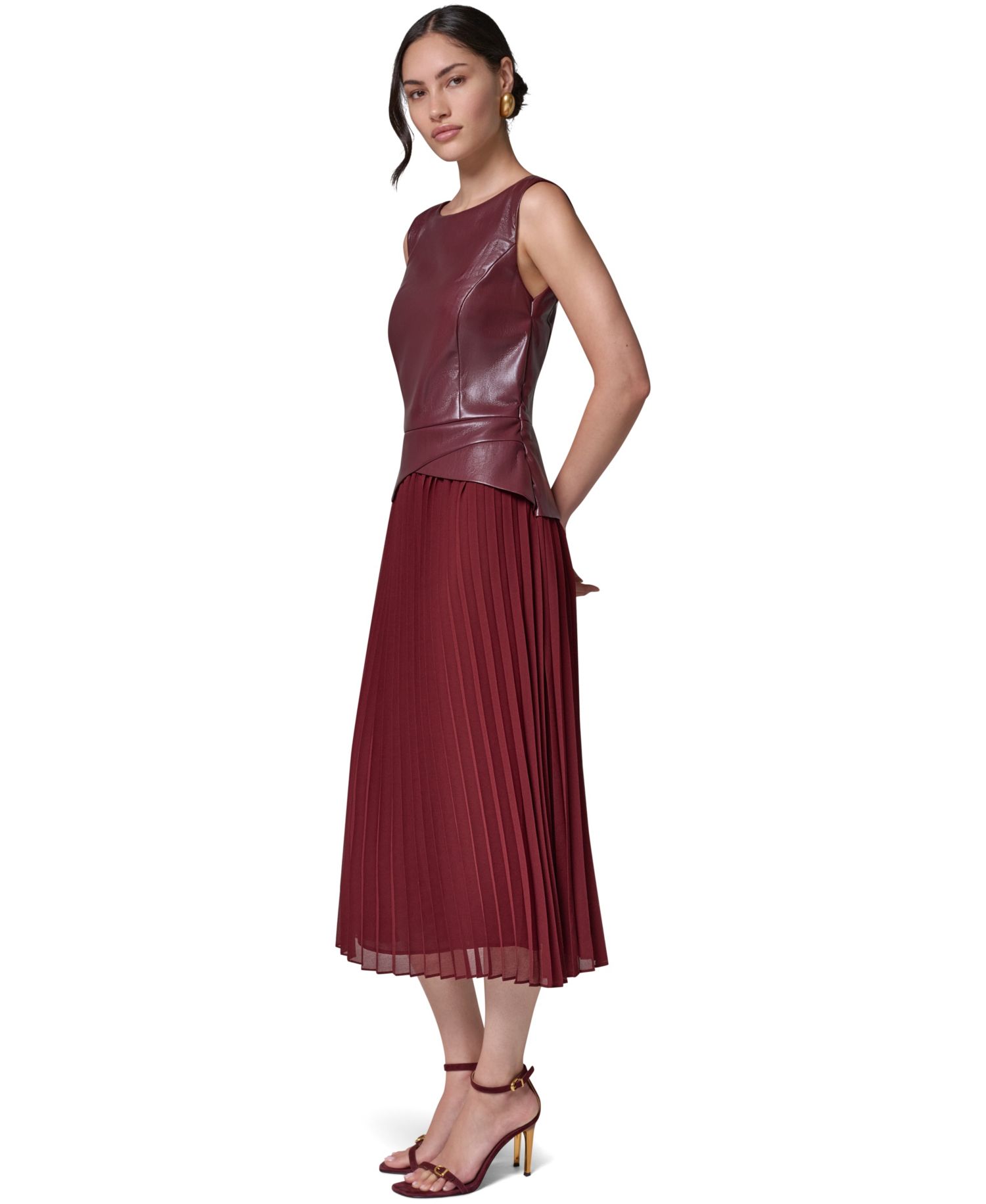 Women's A-Line Sleeveless Midi Dress