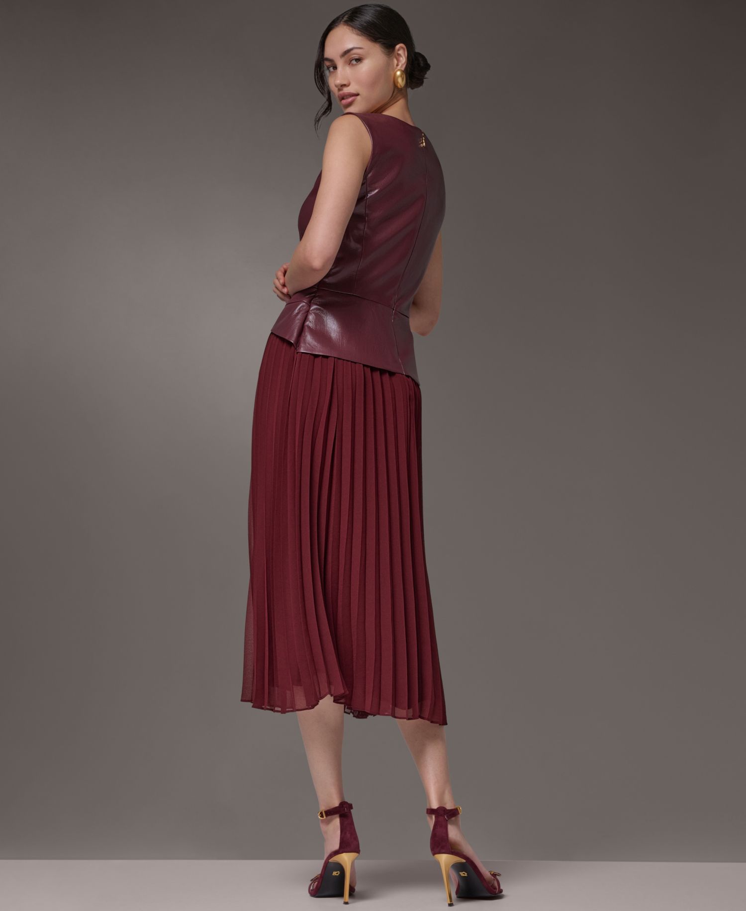 Women's A-Line Sleeveless Midi Dress